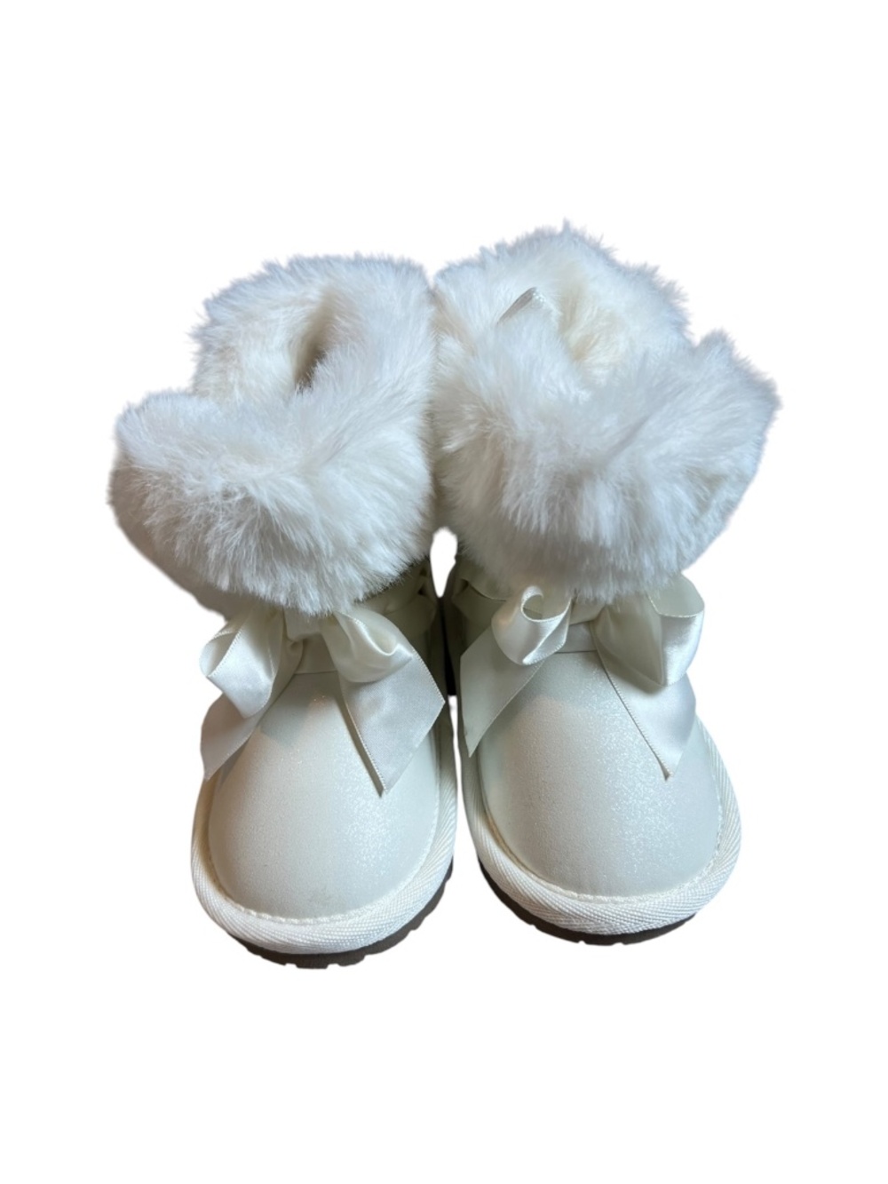 Gymboree White Faux Fur Winter Boots Size 7 Toddler NWOT